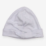 Blue striped baby hat