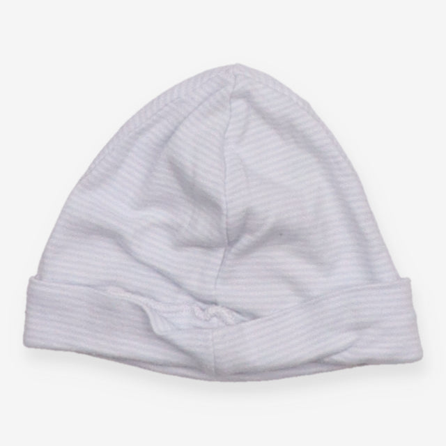 Blue striped baby hat