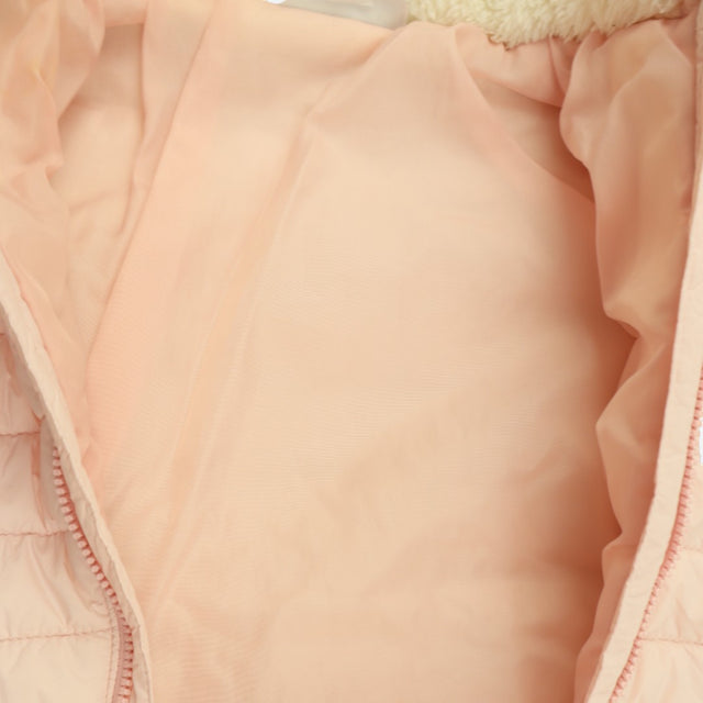 Pink bear pram suit furry lining