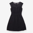 Dress Black Chevron Lace Sleeveless Midi