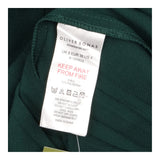 Dark Teal Green Pleated Midi Skirt With Elasticate