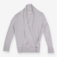 Cardigan Grey Marl Wrap Front Long Sleeve Knit
