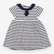 Dress navy stripe sailor collar 