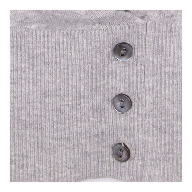 Cardigan Grey Marl Wrap Front Long Sleeve Knit