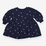 Sweater Dress Navy with Hearts