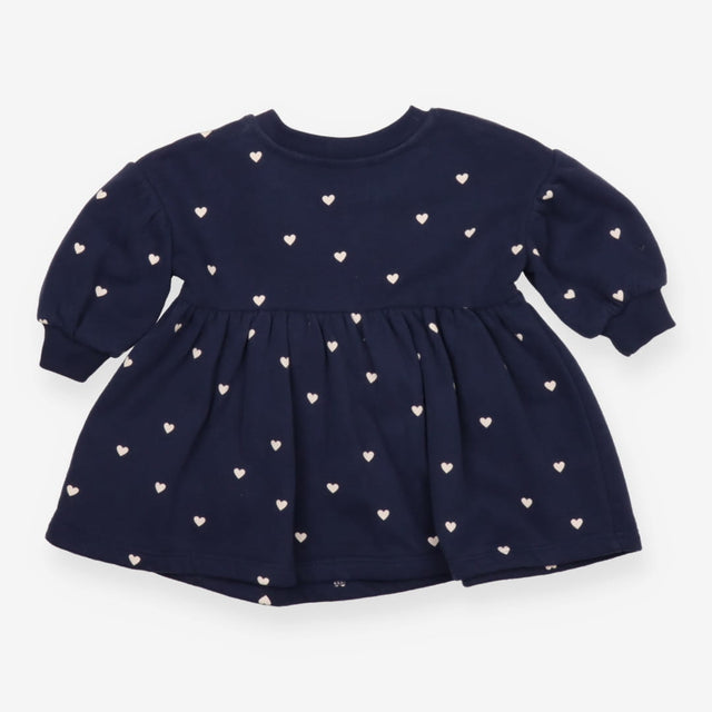 Sweater Dress Navy with Hearts