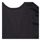 Midi Dress Knitted Long Sleeve Metallic Black