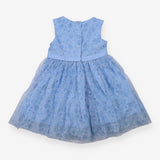 Party Dress Light Blue Layered Tulle Overlay