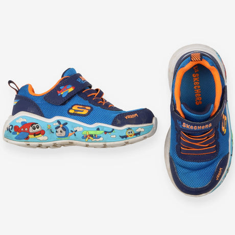 Lil Skechers Trainers Blue Aeroplanes