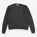Knit Sweater Charcoal Grey and Silver open weave