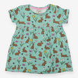 Dress jersey green bunny 