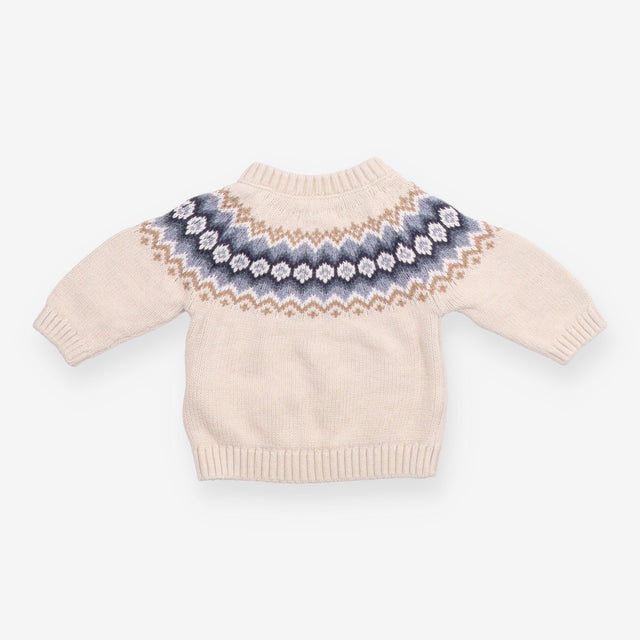 Sweater knit fairisle cream