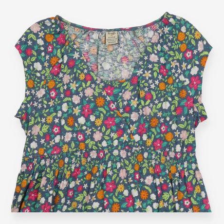 Maternity Dress Navy Floral Organic Cotton Nursing