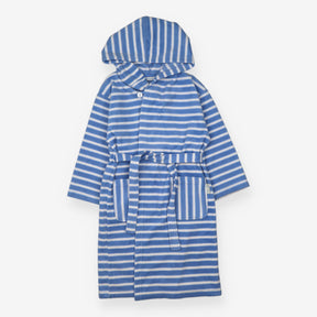 Dressing Gown Blue and White Stripe
