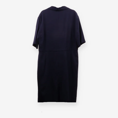 Vintage Double‑Breasted Blazer Dress – Navy, Gold 