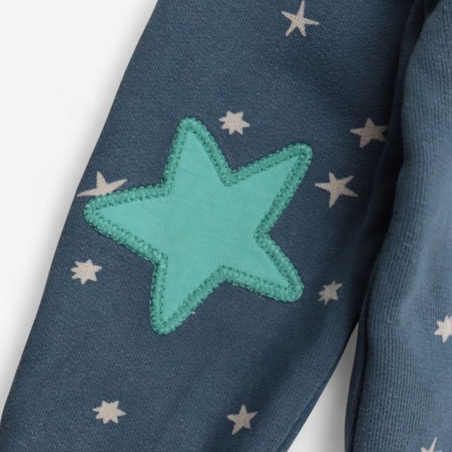 Sweater jersey blue with stars and rainbow