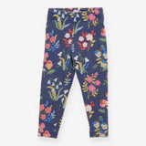 Legging navy with multi colour flowers