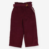 Trousers Cord Plum with Belt