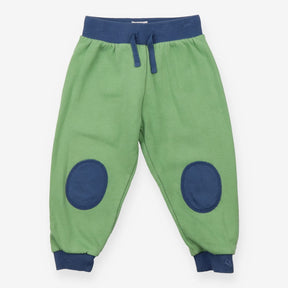 Joggers green navy knee patch