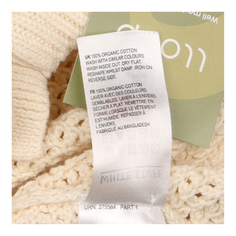Cream Ecru 100% Organic Cotton Open Stitch Collare