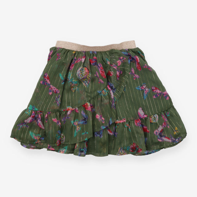 Skirt Tulle Green with Butterfly Print