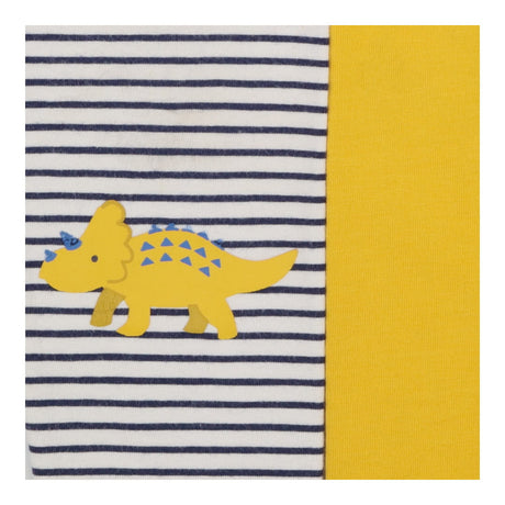 2 pack leggings yellow/navy and white striped with