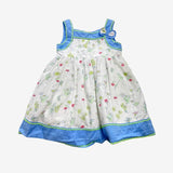 Blue and Neon Trim Summer Dress