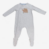 Sleepsuit Grey mummy and baby bear