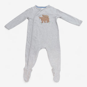 Sleepsuit Grey mummy and baby bear