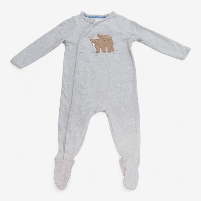 Sleepsuit Grey mummy and baby bear