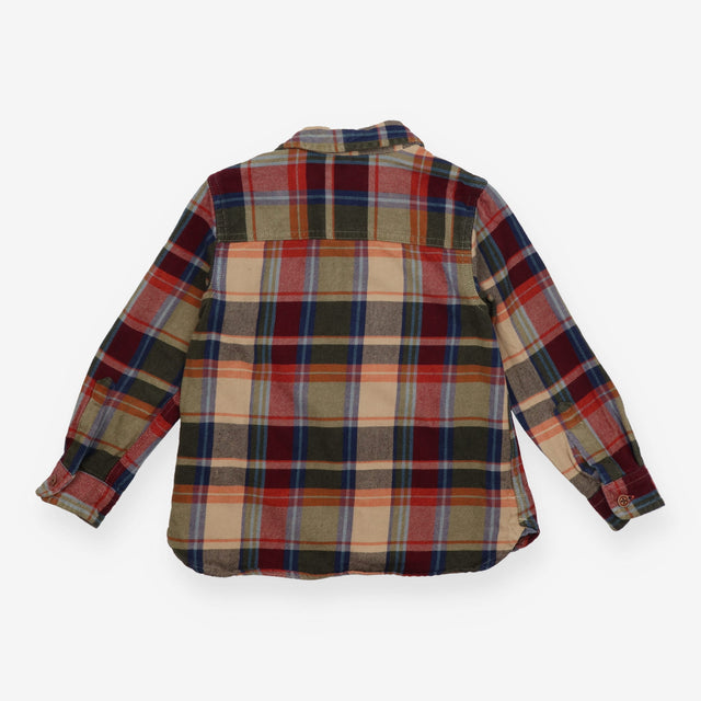 Shirt Long Sleeve Brown, Green and Red Check