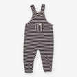 Black Striped Jersey Dungaree Striped Pocket
