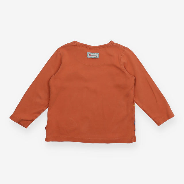 Tee LS orange rocket ships