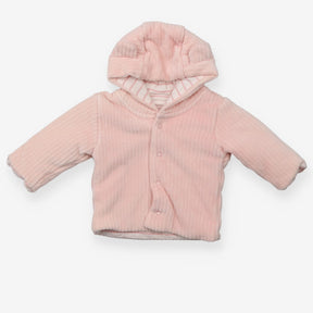 Pink Jumbo Cord Jacket - Pink Stripe lining