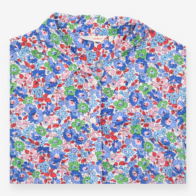 Floral Cotton Long Sleeve Shirt Dress