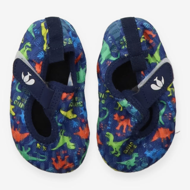 Swim shoes non slip blue dinos