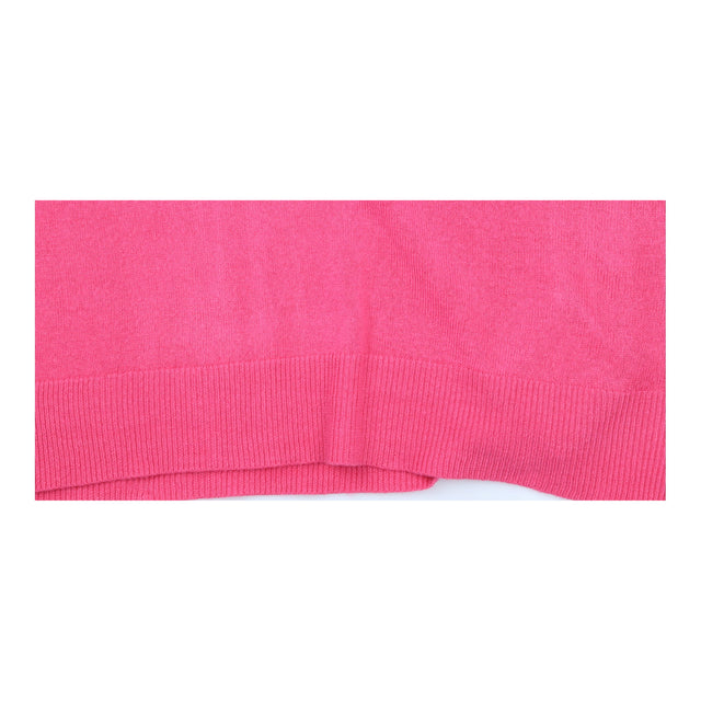 Jumper Fuchsia Pink Crew Neck Long Sleeve Fine Kni