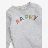 Sweatshirt Jersey Grey Happy