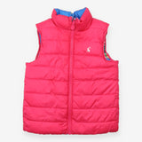 Reversible Gilet Blue with Flowers or Pink