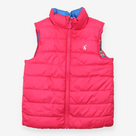 Reversible Gilet Blue with Flowers or Pink