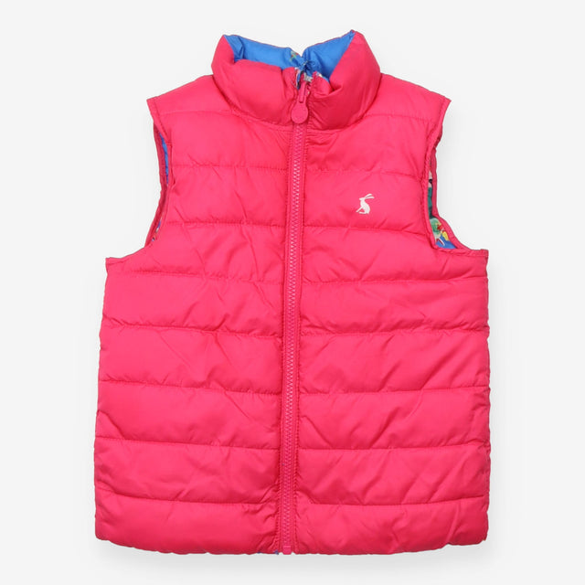 Reversible Gilet Blue with Flowers or Pink