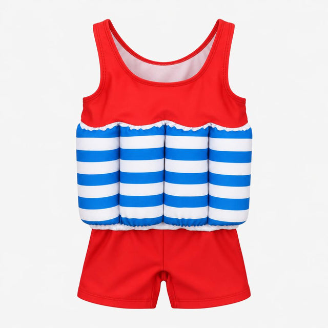 Boyz Will Be Boyz Float Swim Suit Blue and White S