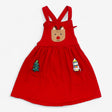 Dress Pinafore Red Rudolph Christmas Tree