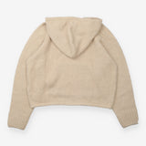 Knitted Hoodie Stone Boucle Pocket Jumper