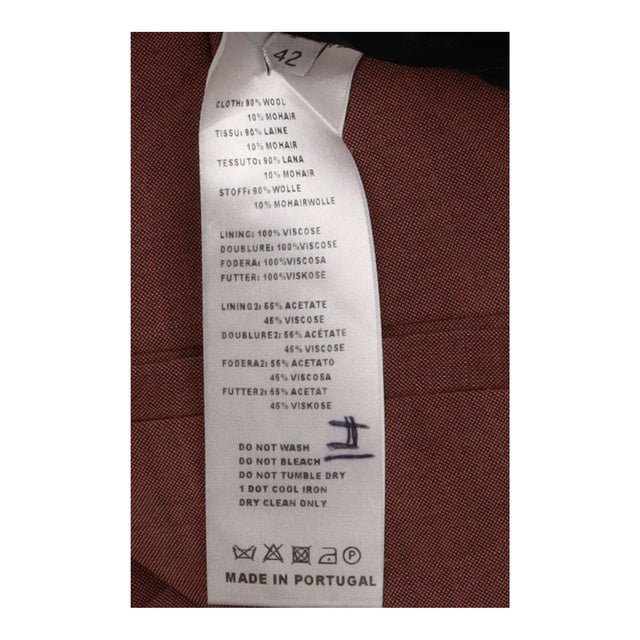 Trousers Brown Taupe Tailored Straight Leg Smart F