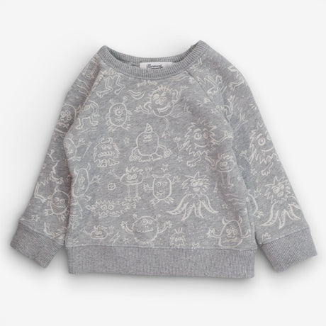 Sweatshirt Grey with Cream Monsters