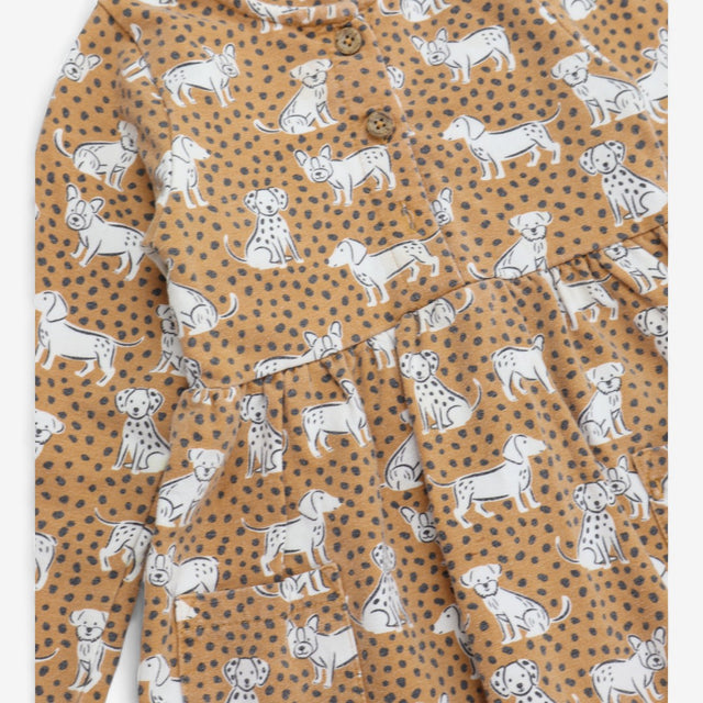 Dress Jersey Brown with Doggies
