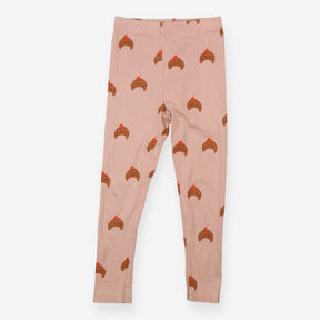 Legging pink ribbed croissants  