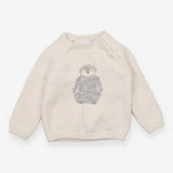 Sweater knit grey penguin