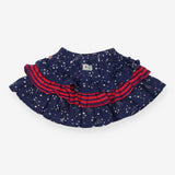 Skort blue jersey tiers red stripe 
